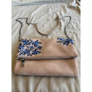 Madison West small Embroidered Crossbody chain strap flap bag